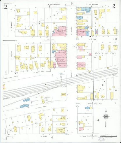 Sanborn Fire Insurance Map from Stryker, Williams County, Ohio (1951), Sheet #0002 - Historic Sanborn Fire Insurance Map Print, vintage old map wall art, antique decor, genealogy gift, Ohio Ohio map