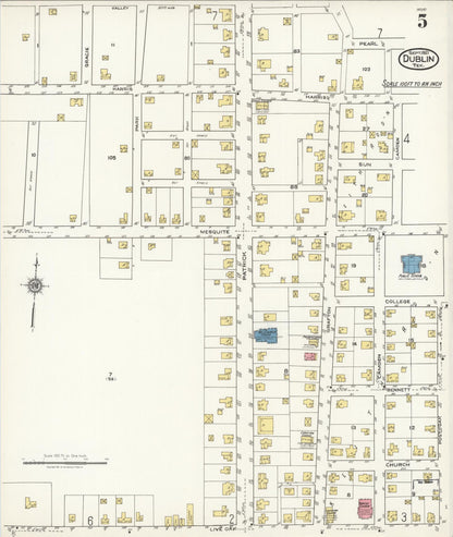 Sanborn Fire Insurance Map from Dublin, Erath County, Texas (1921), Sheet #0005 - Complete Map Set gallery image, historic Sanborn map, vintage wall art, Texas Texas