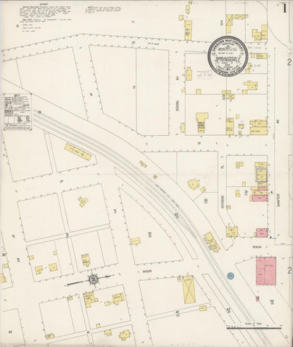 Sanborn Fire Insurance Map from Springdale, Stevens County, Washington (1915), Sheet #0001 - Complete Map Set gallery image, historic Sanborn map, vintage wall art, Washington Washington