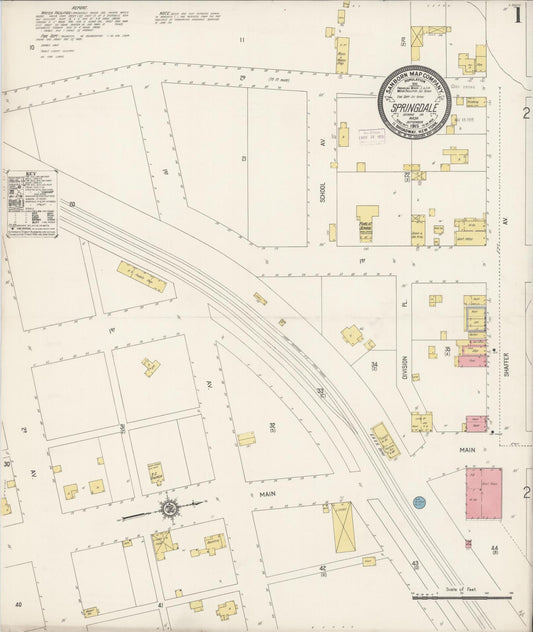 Sanborn Fire Insurance Map from Springdale, Stevens County, Washington (1915), Sheet #0001 - Complete Map Set gallery image, historic Sanborn map, vintage wall art, Washington Washington
