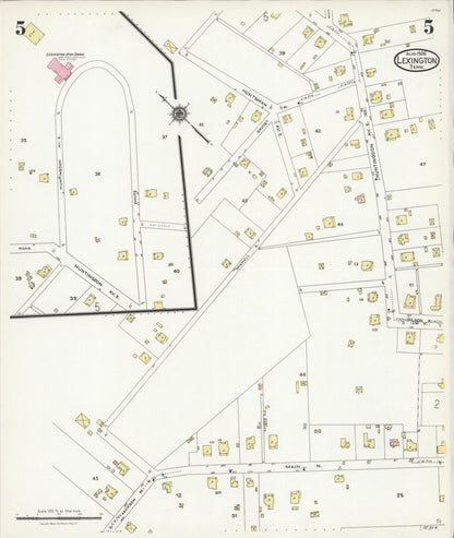Sanborn Fire Insurance Map from Lexington, Henderson County, Tennessee (1926), Sheet #0005 - Complete Map Set gallery image, historic Sanborn map, vintage wall art, Tennessee Tennessee