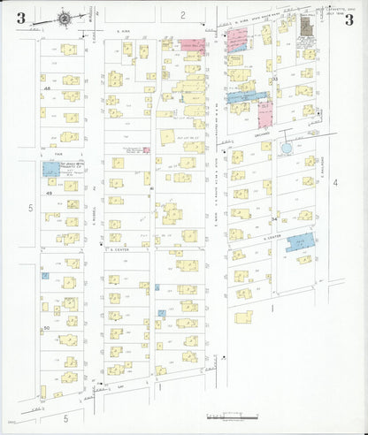 Sanborn Fire Insurance Map from West Lafayette, Coshocton County, Ohio (1946), Sheet #0003 - Complete Map Set gallery image, historic Sanborn map, vintage wall art, Ohio Ohio