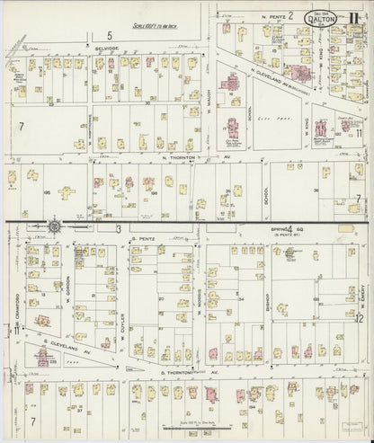 Sanborn Fire Insurance Map from Dalton, Whitfield County, Georgia (1914), Sheet #0011 - Complete Map Set gallery image, historic Sanborn map, vintage wall art, Georgia Georgia