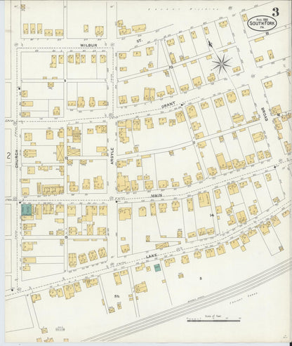 Sanborn Fire Insurance Map from South Fork, Cambria County, Pennsylvania (1905), Sheet #0003 - Historic Sanborn Fire Insurance Map Print, vintage old map wall art, antique decor, genealogy gift, Pennsylvania Pennsylvania map