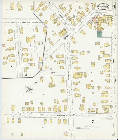 Sanborn Fire Insurance Map from Boonville, Oneida County, New York (1904), Sheet #0004 - Complete Map Set gallery image, historic Sanborn map, vintage wall art, New York New York