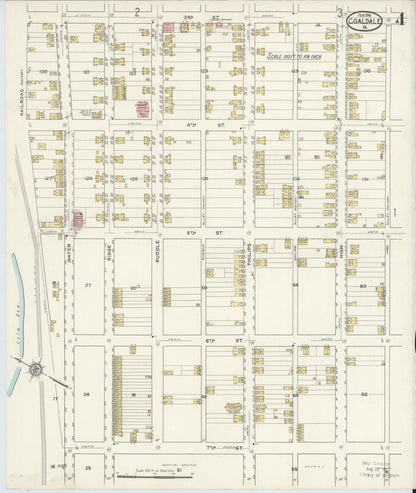 Sanborn Fire Insurance Map from Coaldale, Schuylkill County, Pennsylvania (1916), Sheet #0004 - Historic Sanborn Fire Insurance Map Print, vintage old map wall art, antique decor, genealogy gift, Pennsylvania Pennsylvania map
