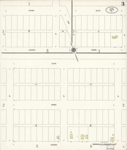 Sanborn Fire Insurance Map from Taft, Kern County, California (1921), Sheet #0003 - Complete Map Set gallery image, historic Sanborn map, vintage wall art, California California
