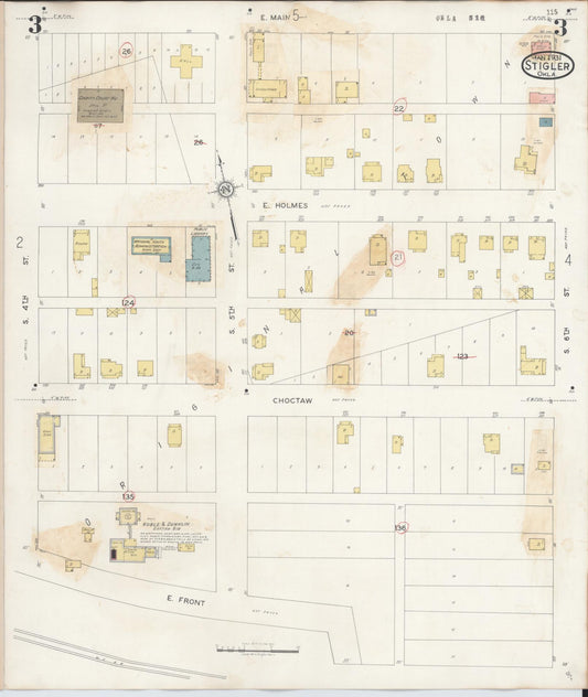 Sanborn Fire Insurance Map from Stigler, Haskell County, Oklahoma (1941), Sheet #0003 - Historic Sanborn Fire Insurance Map Print, vintage old map wall art, antique decor, genealogy gift, Oklahoma Oklahoma map