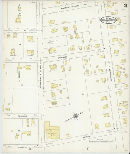 Sanborn Fire Insurance Map from Narragansett Pier, Washington County, Rhode Island (1910), Sheet #0003 - Complete Map Set gallery image, historic Sanborn map, vintage wall art, Rhode Island Rhode Island