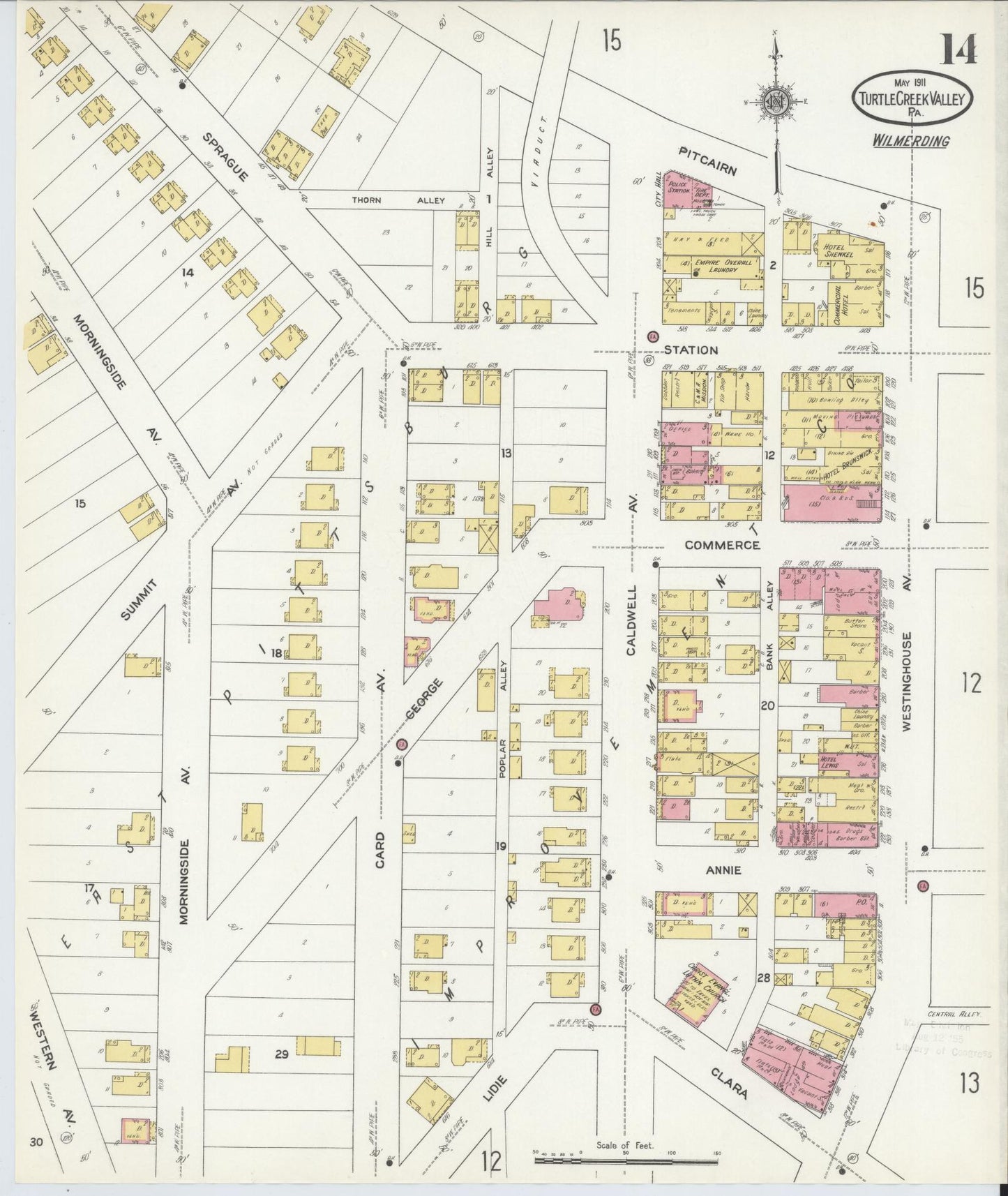 Sanborn Fire Insurance Map from Turtle Creek Valley, Allegheny County, Pennsylvania (1911), Sheet #0014 - Complete Map Set gallery image, historic Sanborn map, vintage wall art, Pennsylvania Pennsylvania