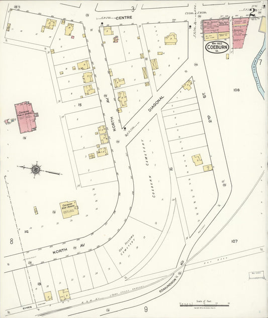 Sanborn Fire Insurance Map from Coeburn, Wise County, Virginia (1922), Sheet #0002 - Historic Sanborn Fire Insurance Map Print, vintage old map wall art, antique decor, genealogy gift, Virginia Virginia map