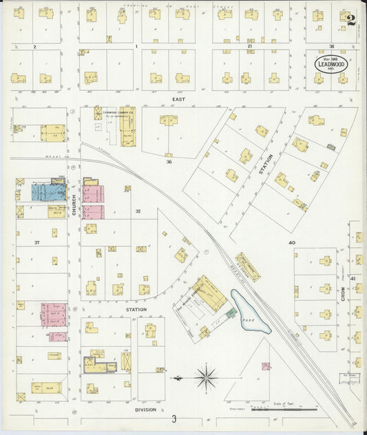 Sanborn Fire Insurance Map from Leadwood, Saint Francois County, Missouri (1908), Sheet #0002 - Historic Sanborn Fire Insurance Map Print, vintage old map wall art, antique decor, genealogy gift, Missouri Missouri map