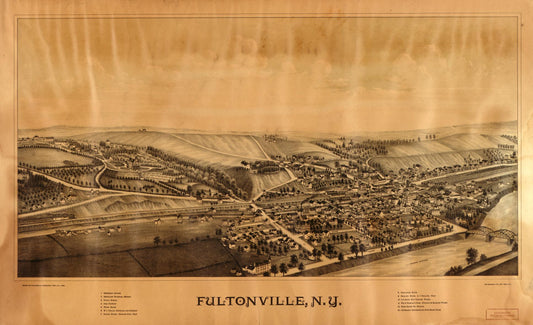 Fultonville, N.Y. (1889) – Historic Bird’s-Eye View Panorama Print