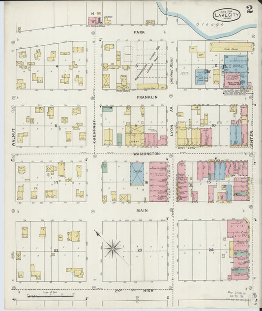 Sanborn Fire Insurance Map from Lake City, Wabasha County, Minnesota (1894), Sheet #0002 - Historic Sanborn Fire Insurance Map Print, vintage old map wall art, antique decor, genealogy gift, Minnesota Minnesota map