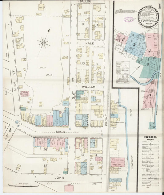 Sanborn Fire Insurance Map from Lansing, Allamakee County, Iowa. (1886) – Map View