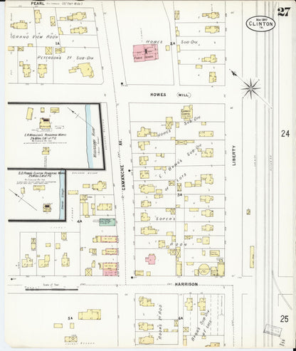 Sanborn Fire Insurance Map from Clinton, Clinton County, Iowa (1897), Sheet #0027 - Historic Sanborn Fire Insurance Map Print