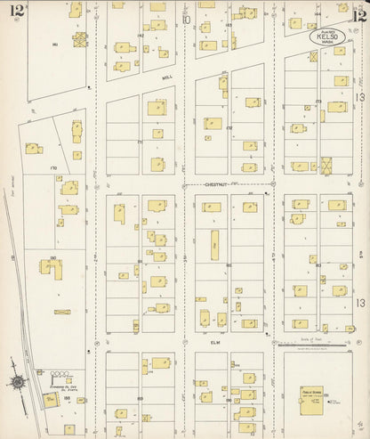 Sanborn Fire Insurance Map from Kelso, Cowlitz County, Washington (1923), Sheet #0012 - Complete Map Set gallery image, historic Sanborn map, vintage wall art, Washington Washington