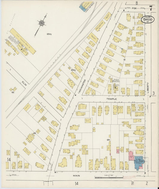 Sanborn Fire Insurance Map from Owego, Tioga County, New York (1915), Sheet #0007 - Historic Sanborn Fire Insurance Map Print, vintage old map wall art, antique decor, genealogy gift, New York New York map
