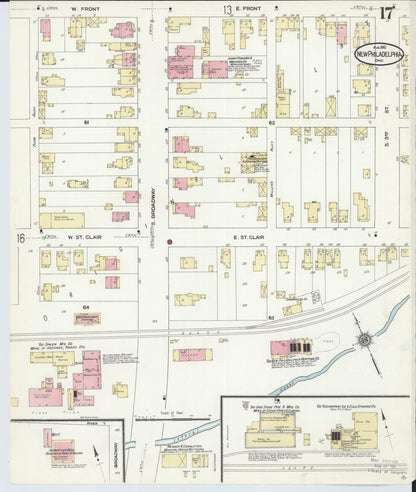 Sanborn Fire Insurance Map from New Philadelphia, Tuscarawas County, Ohio (1910), Sheet #0017 - Complete Map Set gallery image, historic Sanborn map, vintage wall art, Ohio Ohio