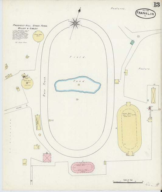 Sanborn Fire Insurance Map from Franklin, Venango County, Pennsylvania (1891), Sheet #0013 - Historic Sanborn Fire Insurance Map Print, vintage old map wall art, antique decor, genealogy gift, Pennsylvania Pennsylvania map