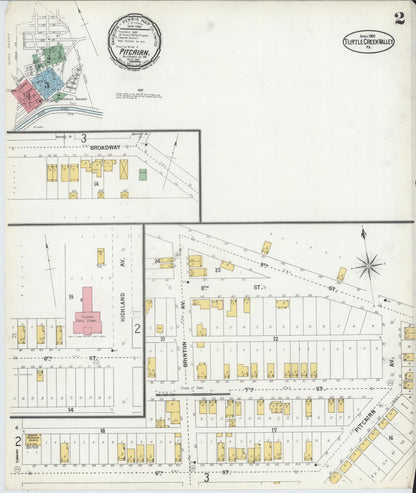 Sanborn Fire Insurance Map from Turtle Creek Valley, Allegheny County, Pennsylvania (1900), Sheet #0002 - Complete Map Set gallery image, historic Sanborn map, vintage wall art, Pennsylvania Pennsylvania