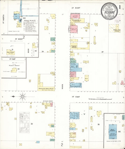 Sanborn Fire Insurance Map from Rexburg, Madison County, Idaho. (1903) – Historic Sanborn Fire Insurance Map Print