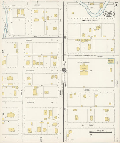 Sanborn Fire Insurance Map from Sumas, Whatcom County, Washington (1914), Sheet #0007 - Complete Map Set gallery image, historic Sanborn map, vintage wall art, Washington Washington