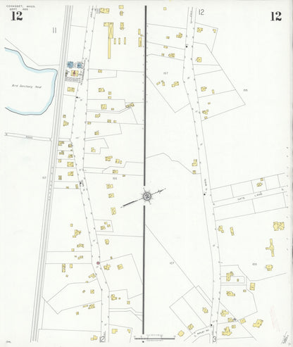 Sanborn Fire Insurance Map from Cohasset, Norfolk County, Massachusetts (1935), Sheet #0012 - Complete Map Set gallery image, historic Sanborn map, vintage wall art, Massachusetts Massachusetts