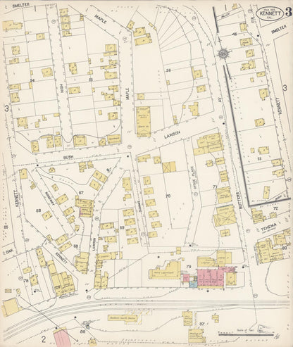 Sanborn Fire Insurance Map from Kennett, Shasta County, California (1912), Sheet #0003 - Complete Map Set gallery image, historic Sanborn map, vintage wall art, California California