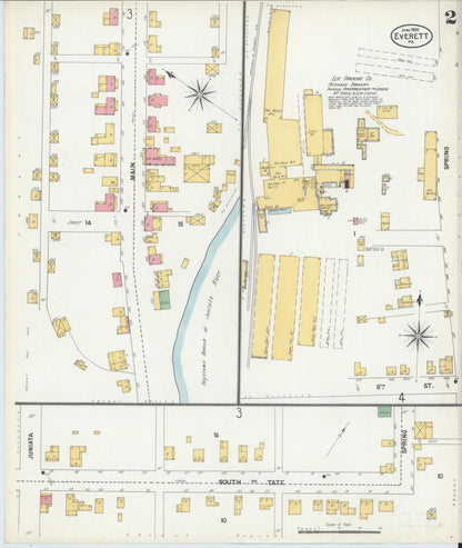Sanborn Fire Insurance Map from Everett, Bedford County, Pennsylvania (1900), Sheet #0002 - Complete Map Set gallery image, historic Sanborn map, vintage wall art, Pennsylvania Pennsylvania
