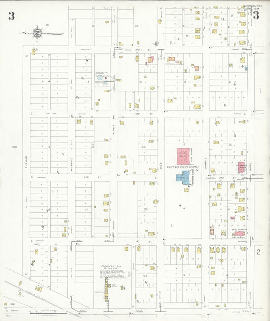 Sanborn Fire Insurance Map from Quitaque, Briscoe County, Texas (1936), Sheet #0003 - Historic Sanborn Fire Insurance Map Print, vintage old map wall art, antique decor, genealogy gift, Texas Texas map