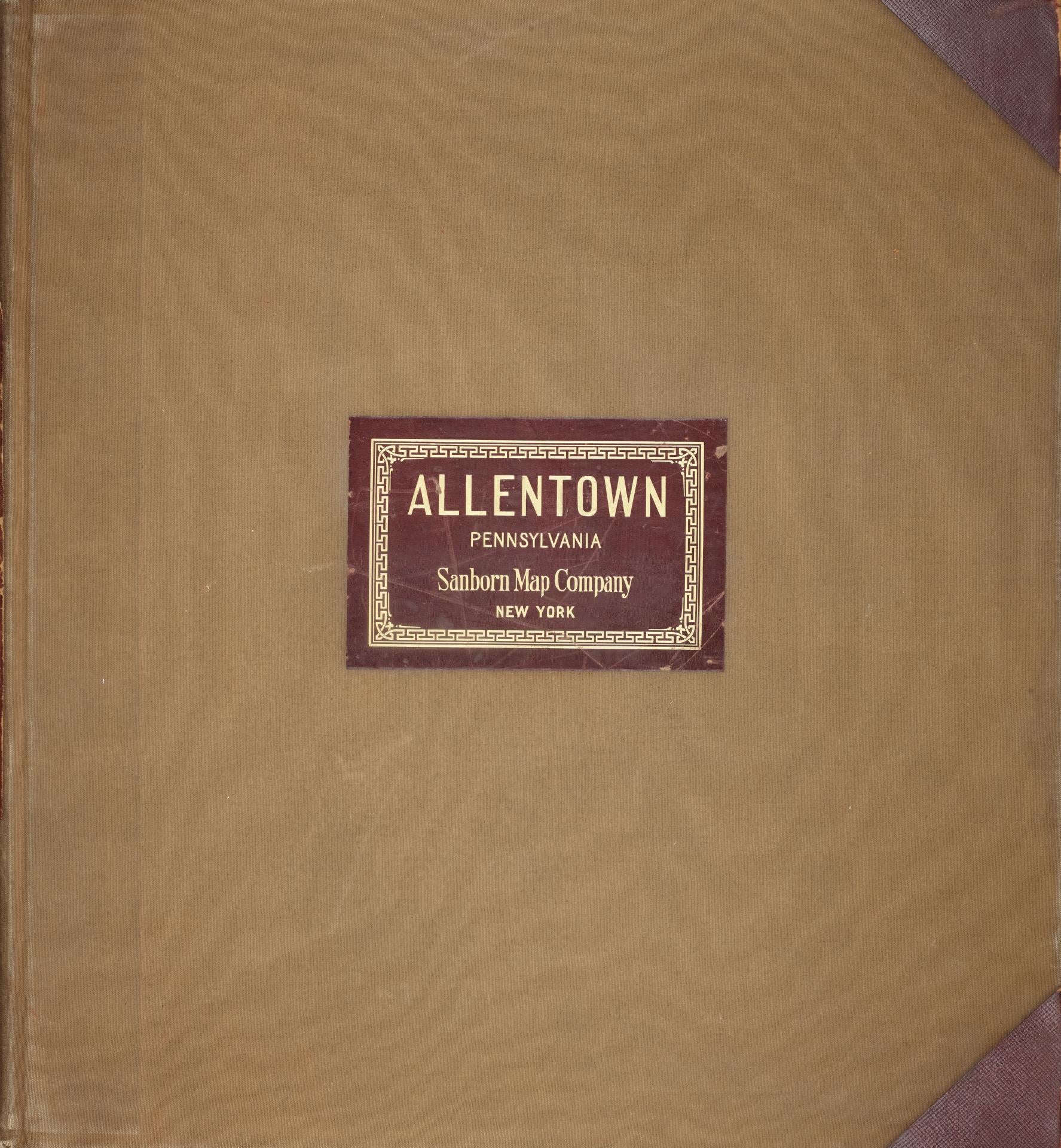 Sanborn Fire Insurance Map from Allentown, Lehigh County, Pennsylvania (1950), Sheet #0001 - Historic Sanborn Fire Insurance Map Print, vintage old map wall art, antique decor, genealogy gift, Pennsylvania Pennsylvania map