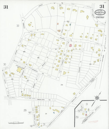 Sanborn Fire Insurance Map from Fairfield, Fairfield County, Connecticut (1930), Sheet #0031 - Complete Map Set gallery image, historic Sanborn map, vintage wall art, Connecticut Connecticut