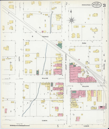 Sanborn Fire Insurance Map from Wyoming, Stark County, Illinois (1907), Sheet #0003 - Historic Sanborn Fire Insurance Map Print, vintage old map wall art, antique decor, genealogy gift, Illinois Illinois map