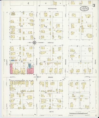 Sanborn Fire Insurance Map from Lanark, Carroll County, Illinois (1912), Sheet #0003 - Historic Sanborn Fire Insurance Map Print, vintage old map wall art, antique decor, genealogy gift, Illinois Illinois map