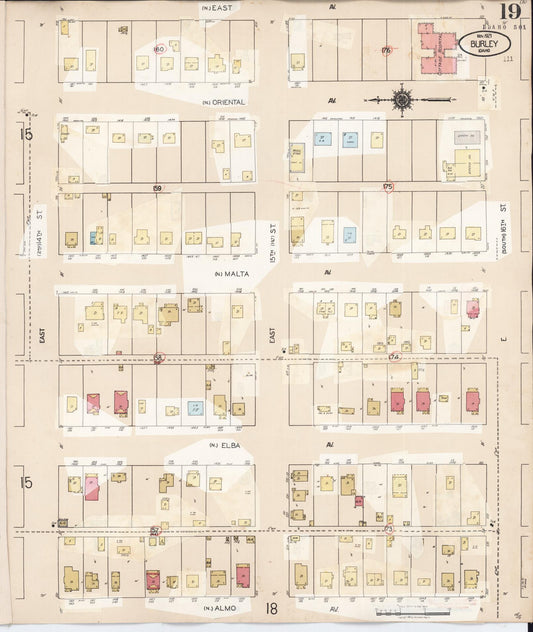 Sanborn Fire Insurance Map from Burley, Cassia County, Idaho (1949), Sheet #0019 - Historic Sanborn Fire Insurance Map Print, vintage old map wall art, antique decor, genealogy gift, Idaho Idaho map