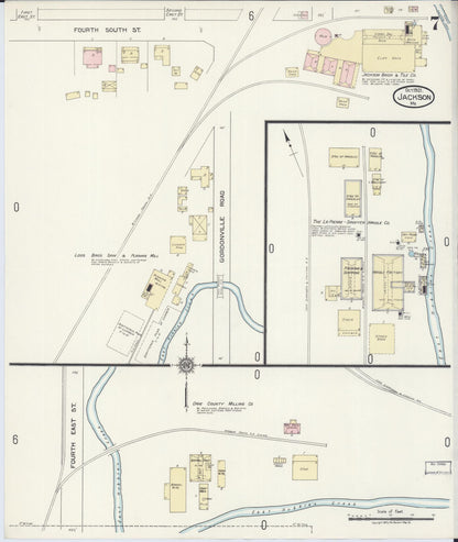 Sanborn Fire Insurance Map from Jackson, Cape Girardeau County, Missouri (1921), Sheet #0007 - Complete Map Set gallery image, historic Sanborn map, vintage wall art, Missouri Missouri