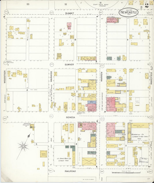Sanborn Fire Insurance Map from Newcastle, Weston County, Wyoming (1903), Sheet #0002 - Historic Sanborn Fire Insurance Map Print, vintage old map wall art, antique decor, genealogy gift, Wyoming Wyoming map