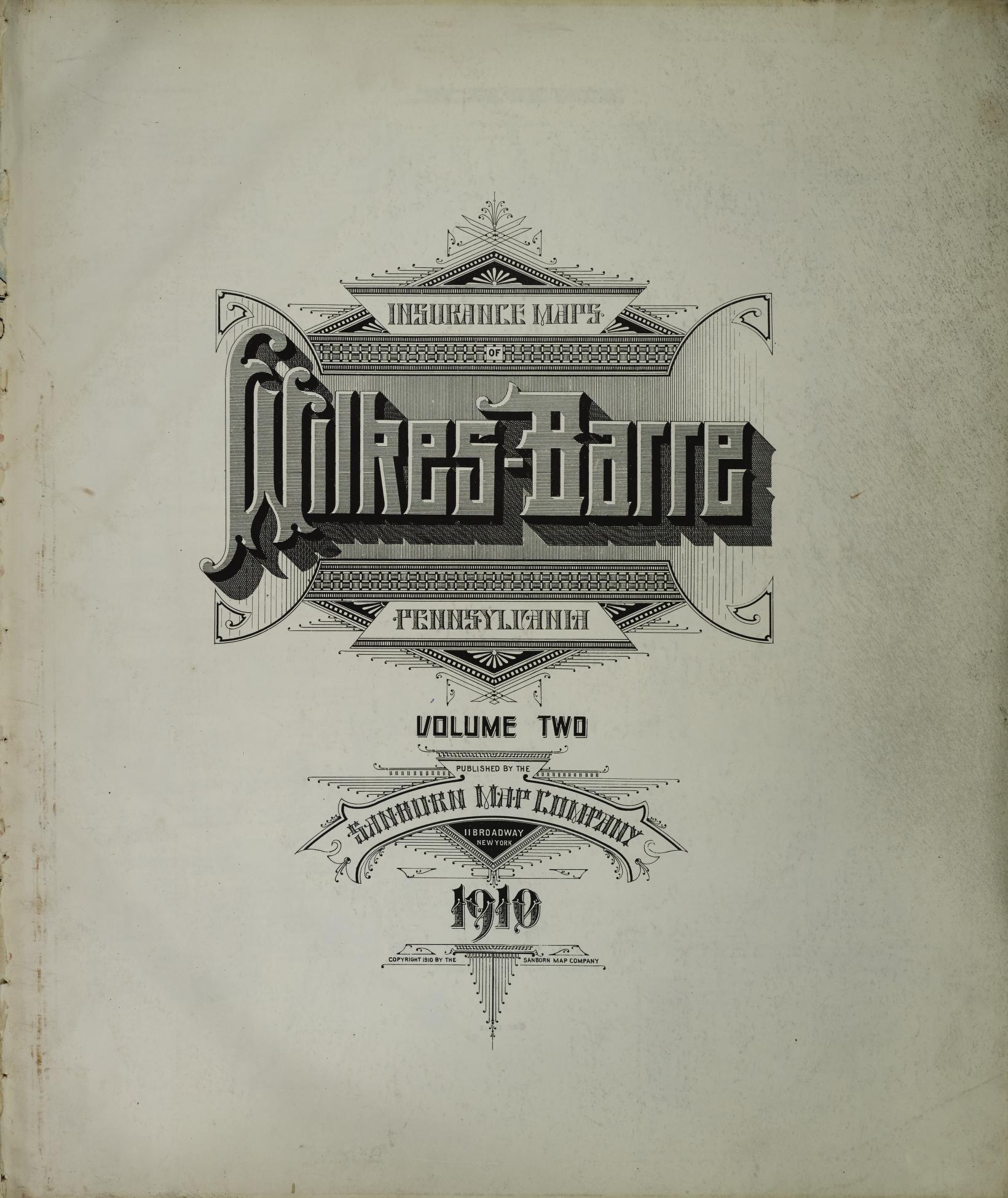 Sanborn Fire Insurance Map from Wilkes Barre, Luzerne County, Pennsylvania (1910), Sheet #0001 - Complete Map Set gallery image, historic Sanborn map, vintage wall art, Pennsylvania Pennsylvania