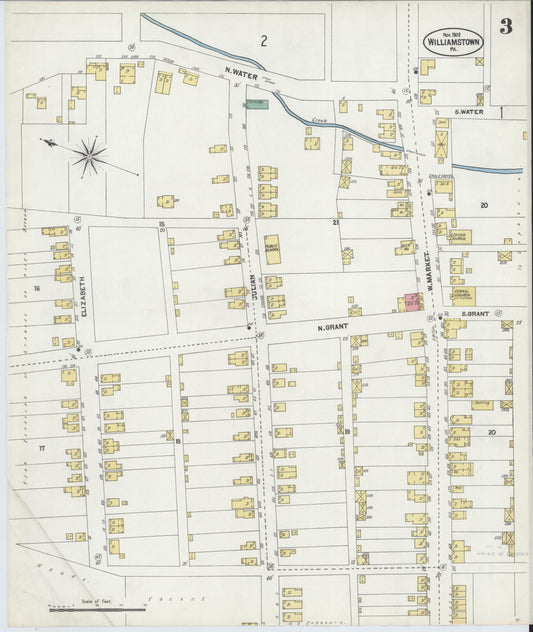 Sanborn Fire Insurance Map from Williamstown, Dauphin County, Pennsylvania (1902), Sheet #0003 - Historic Sanborn Fire Insurance Map Print, vintage old map wall art, antique decor, genealogy gift, Pennsylvania Pennsylvania map
