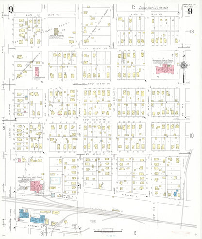 Sanborn Fire Insurance Map from Spencer, Clay County, Iowa (1941), Sheet #0009 - Historic Sanborn Fire Insurance Map Print
