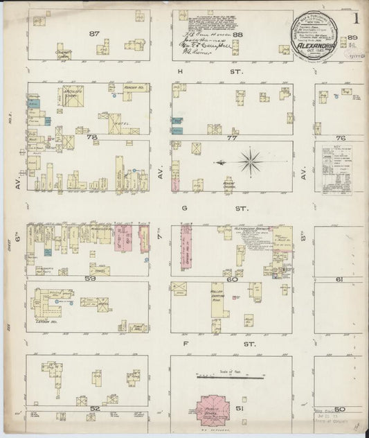 Sanborn Fire Insurance Map from Alexandria, Douglas County, Minnesota. (1885) – Map View