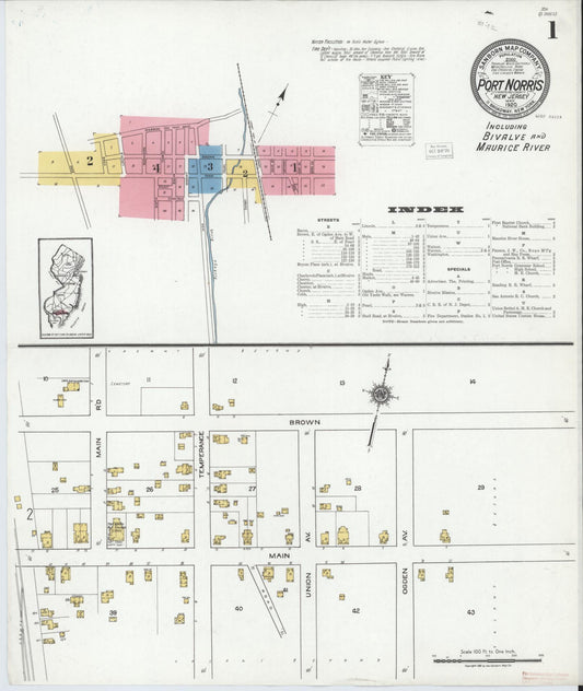 Sanborn Fire Insurance Map from Port Norris, Cumberland County, New Jersey. (1920) – Historic Sanborn Fire Insurance Map Print