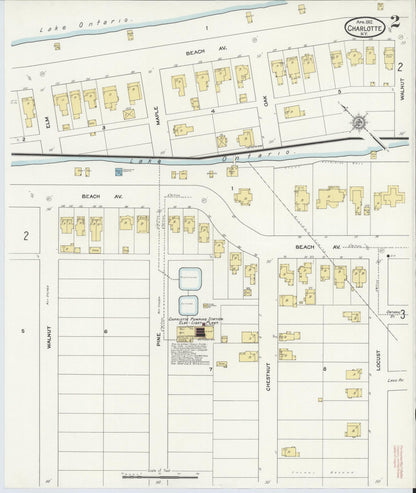 Sanborn Fire Insurance Map from Charlotte, Monroe County, New York (1912), Sheet #0002 - Complete Map Set gallery image, historic Sanborn map, vintage wall art, New York New York