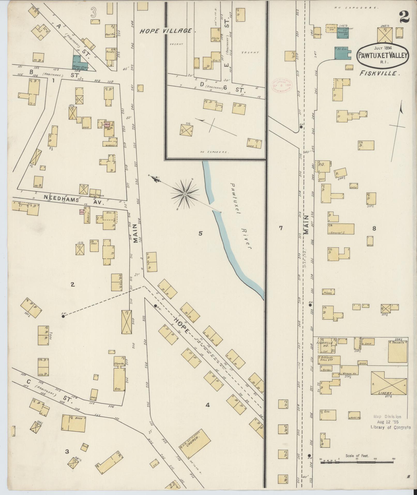 Sanborn Fire Insurance Map from Pawtuxet Valley, Kent and Providence Counties, Rhode Island (1894), Sheet #0002 - Historic Sanborn Fire Insurance Map Print, vintage old map wall art, antique decor, genealogy gift, Washington Washington map