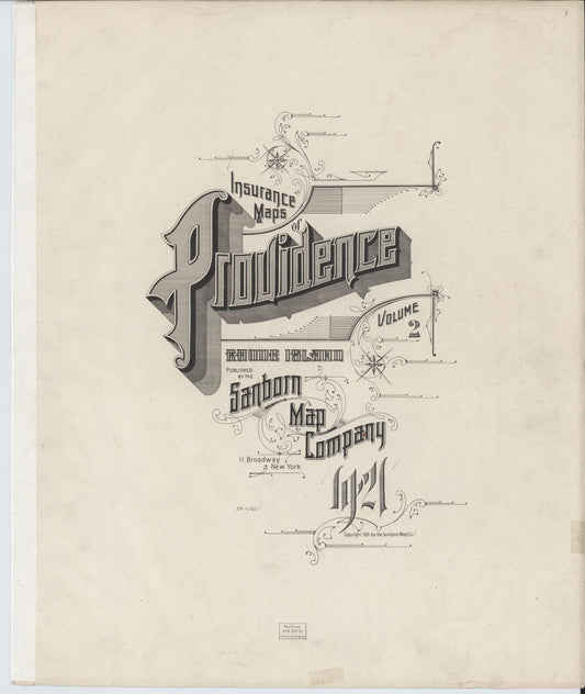 Sanborn Fire Insurance Map from Providence, Providence County, Rhode Island (1921), Sheet #0001 - Historic Sanborn Fire Insurance Map Print, vintage old map wall art, antique decor, genealogy gift, Rhode Island Rhode Island map