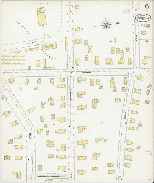 Sanborn Fire Insurance Map from Boonville, Oneida County, New York (1904), Sheet #0006 - Historic Sanborn Fire Insurance Map Print, vintage old map wall art, antique decor, genealogy gift, New York New York map