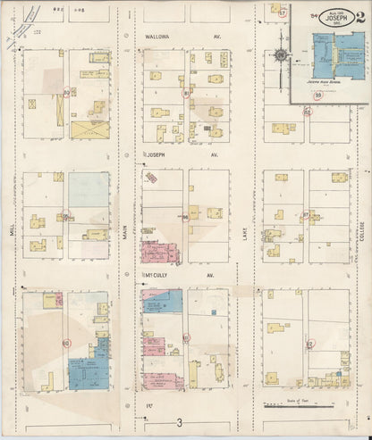 Sanborn Fire Insurance Map from Joseph, Wallowa County, Oregon (1941), Sheet #0002 - Complete Map Set gallery image, historic Sanborn map, vintage wall art, Oregon Oregon
