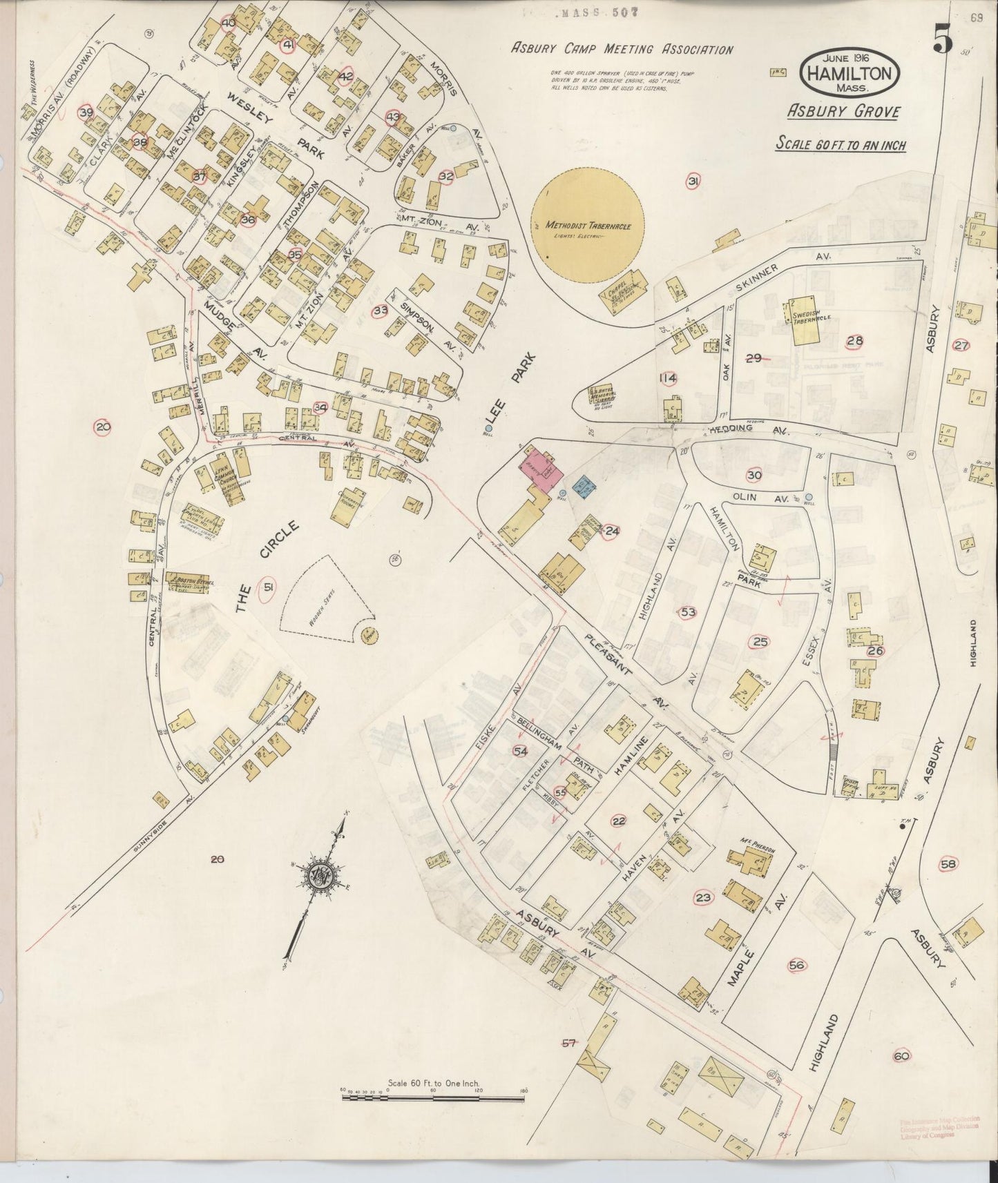 Sanborn Fire Insurance Map from Hamilton, Essex County, Massachusetts (1940), Sheet #0005 - Complete Map Set gallery image, historic Sanborn map, vintage wall art, Massachusetts Massachusetts
