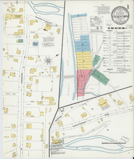 Sanborn Fire Insurance Map from Frenchtown, Hunterdon County, New Jersey. (1903) – Historic Sanborn Fire Insurance Map Print